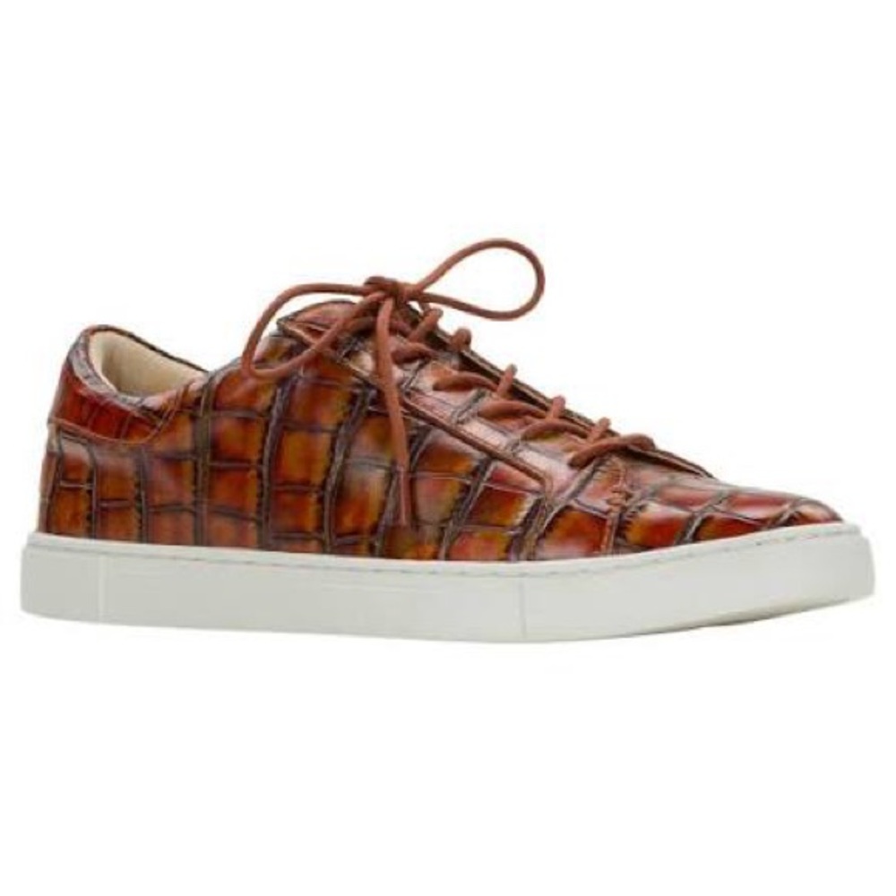Patricia Nash Croco Embossed Leather Sneakers